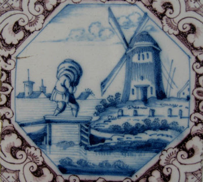 Carreau en faïence de Delft, XVIIIe siècle<br/> &copy; madd-bordeaux